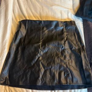 Old Navy Black Faux Leather Mini Skirt
